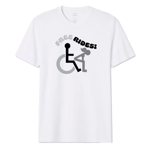 Short sleeve t-shirt/Free Rides!