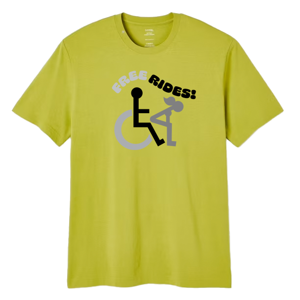 Short sleeve t-shirt/Free Rides!