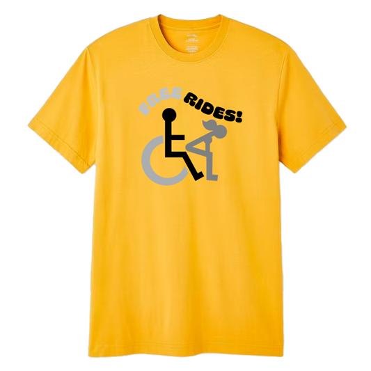Short sleeve t-shirt/Free Rides!