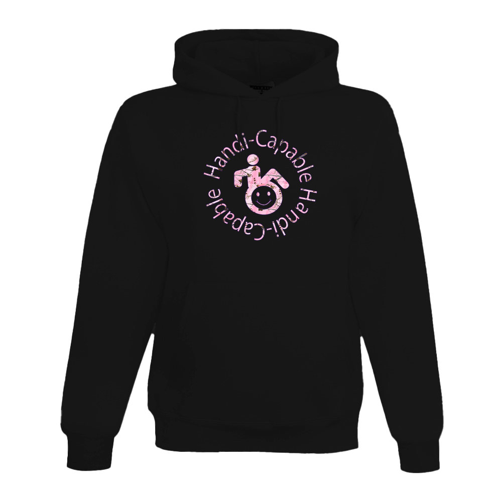 Handi-Capable Hoodie/Pink Camo Logo