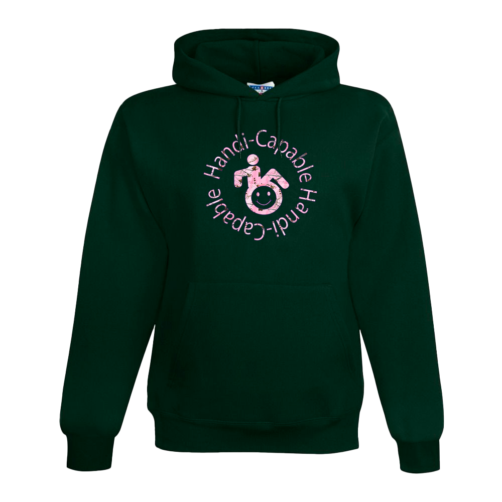 Handi-Capable Hoodie/Pink Camo Logo