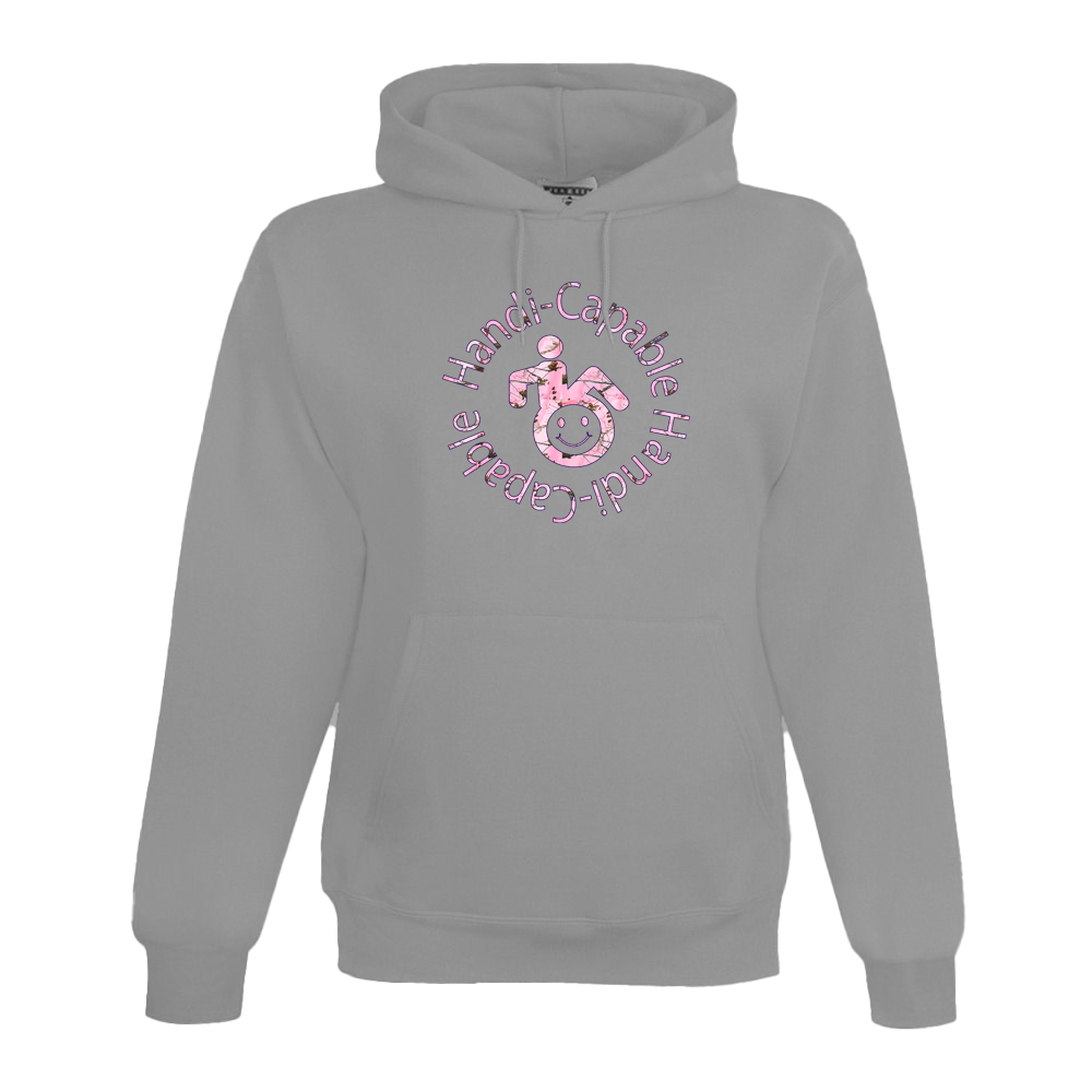 Handi-Capable Hoodie/Pink Camo Logo